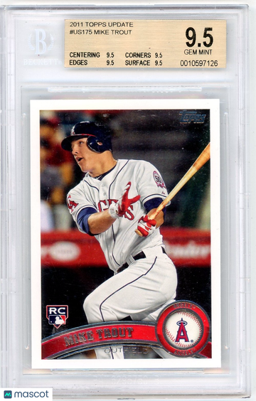 2011 Topps Update Mike Trout #US175 Rookie BGS 9.5
