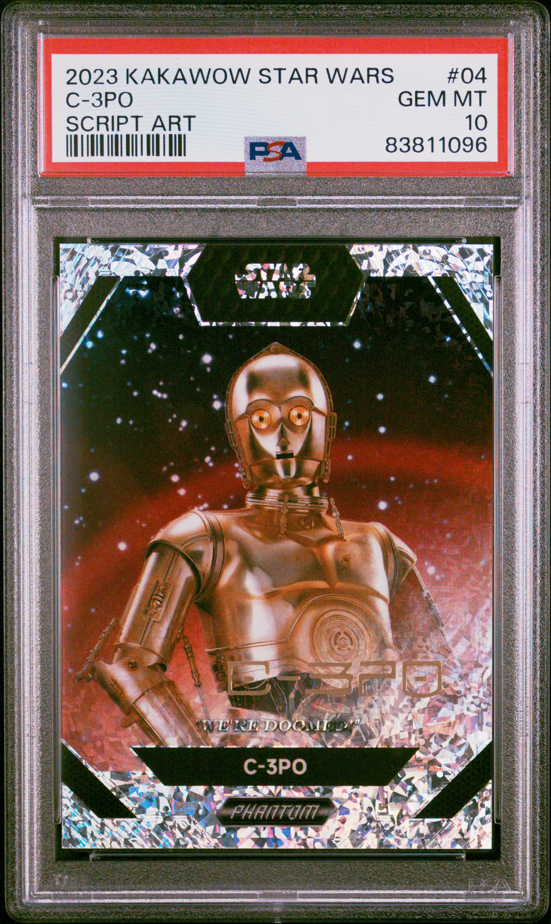 2023 Kakawow Phantom Disney100 Star Wars Script Art C-3PO #04 PSA 10 Gem Mint