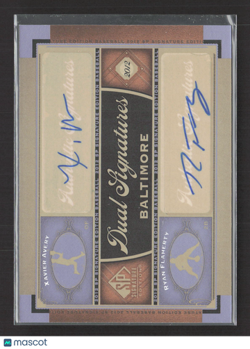 2012 Upper Deck SP Signature Edition Dual Signatures Xavier Avery Ryan Flaherty #D2MSL Auto