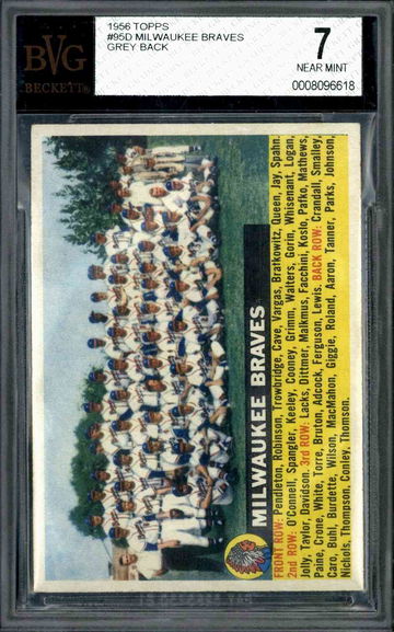1956 Topps #95 Milwaukee Braves
