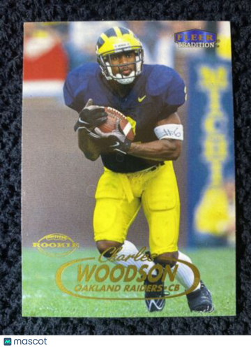 1998 FLEER #247 Charles Woodson RC Raiders Packers HOF