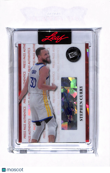 2024 Leaf Press Pass Authentics Stephen Curry #PP-SC1 Red Prism