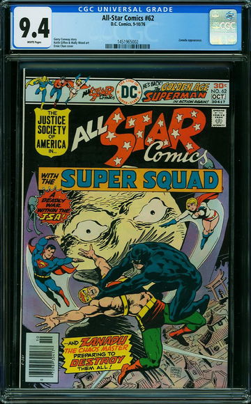ALL STAR COMICS #62, CGC 9.4 NM