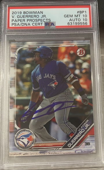 2019 Bowman Vladimir Guerrero Jr AUTO Paper Prospects PSA 10
