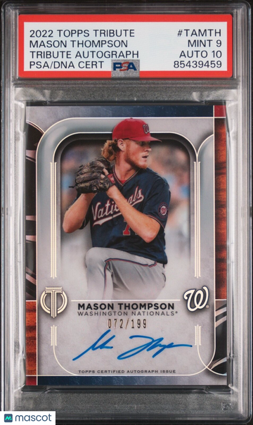 2022 Topps Tribute Mason Thompson #TA-MTH PSA 9 Topps Auto 10