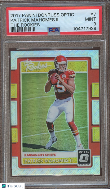 2017 Donruss Optic Patrick Mahomes II #7 [Base] Rookie Insert PSA 9