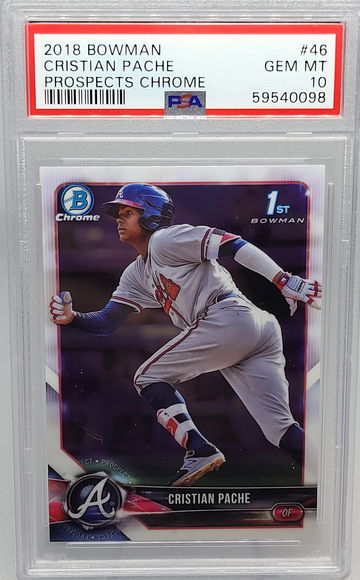 2018 Bowman Prospects  #BCP 46 Cristian Pache PSA 10 Gem Mint