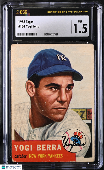 1953 Topps Yogi Berra #104 CGC 1.5