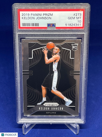2019-20 Panini Prizm Keldon Johnson #273 Prizm Rookie PSA 10