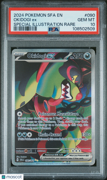 2024 Pokemon Sfa EN-Shrouded Fable Okidogi EX Special Illustration Rare PSA 10 #090