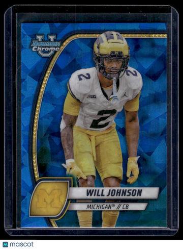 2024 Bowman University Chrome Sapphire Will Johnson #183