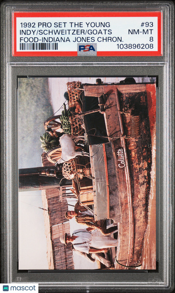 1992 Pro Set The Young Indiana Jones Chronicles Goats Schweitzer Indy #93 PSA 8