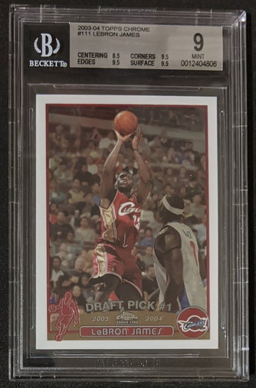 2003-04 Topps Chrome #111 LeBron James BGS 9