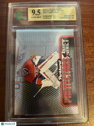 2016-17 Upper Deck Parkhurst Carey Price MNT 9.5