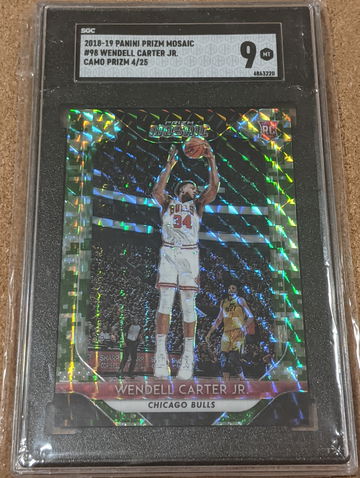 2018-19 Prizm Mosaic 🏀 Wendell Carter Jr Camo Rookie /25 Bulls Magic RC SSP 🔥