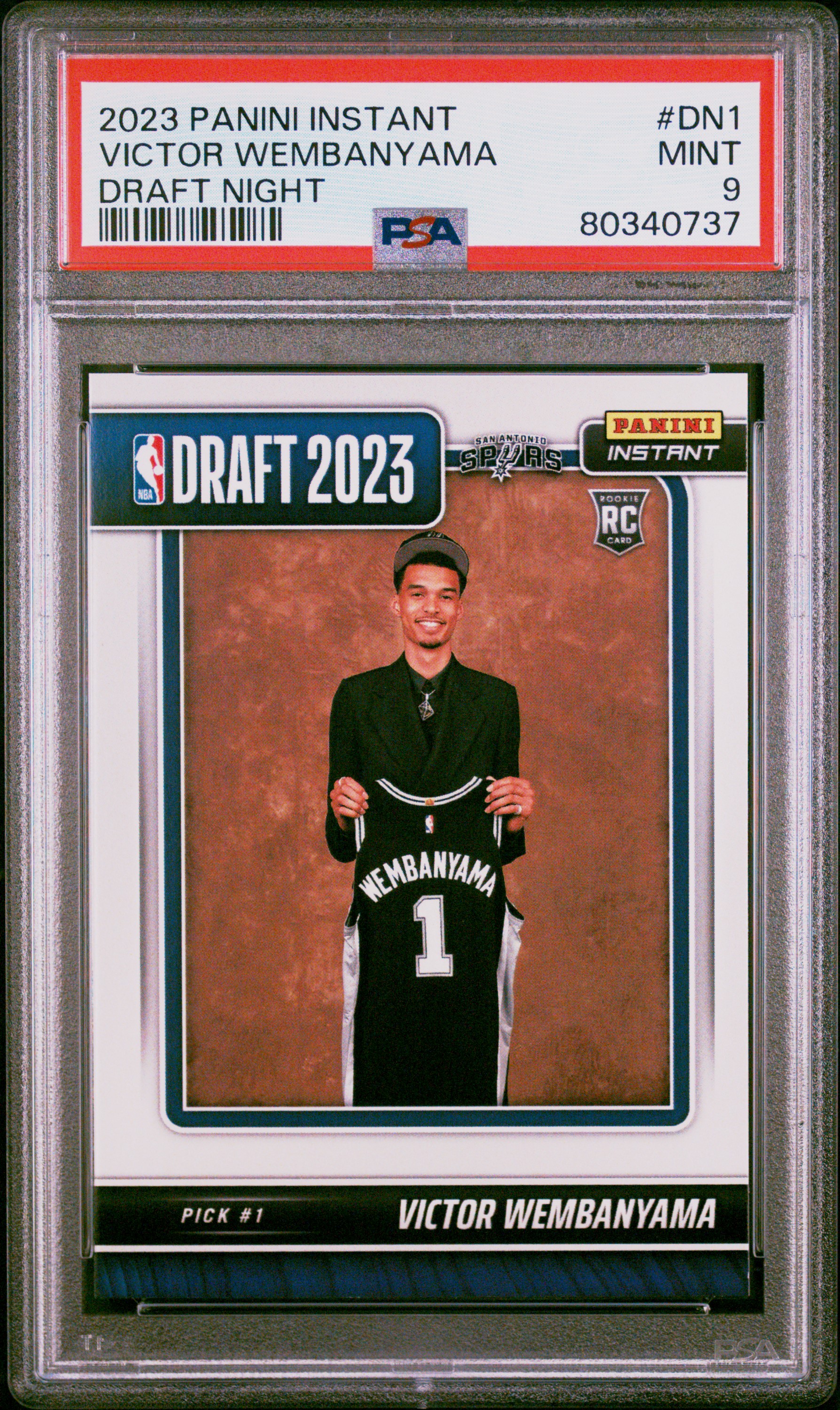 2023 Panini Instant Draft Night #DN1 Victor Wembanyama PSA Mint 9