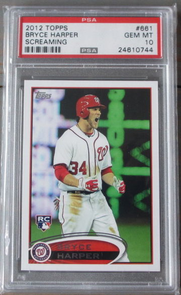 Bryce Harper RC 2012 Topps #661 Screaming SP PSA 10