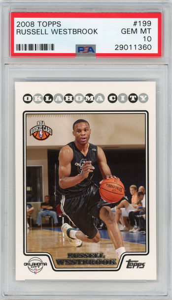 2008 Topps Russell Westbrook - PSA10 - Rookie Card RC #199