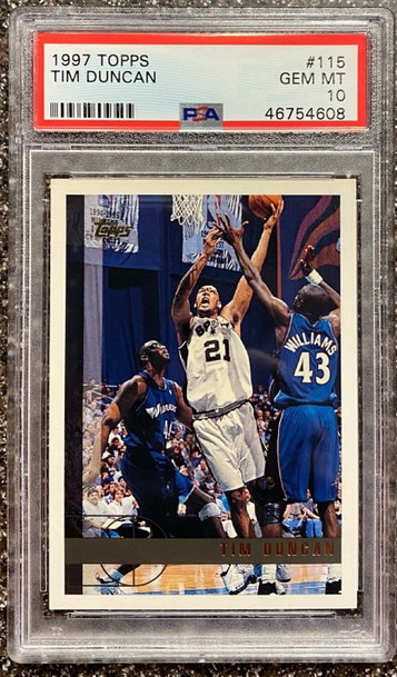 Tim Duncan 1997 Topps RC PSA 10