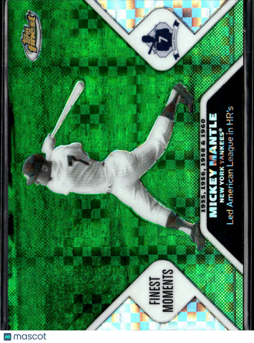 Mickey Mantle 2006 Topps Finest Finest Moments Green X-Fractor New York Yankees