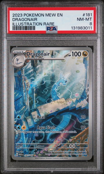 2023 Pokemon Scarlet and Violet 151 Illustration Rare Dragonair #181 PSA 8