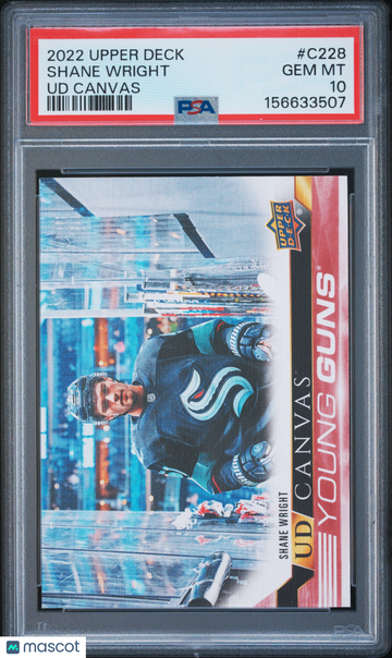 2022-23 Upper Deck UD Canvas Shane Wright #C228 Young Guns Rookie PSA 10