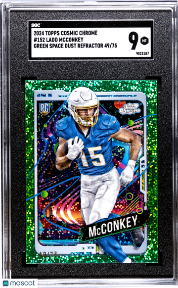 2024 Topps Cosmic Chrome Ladd Mcconkey #152 Green Space Dust Refractor SGC 9