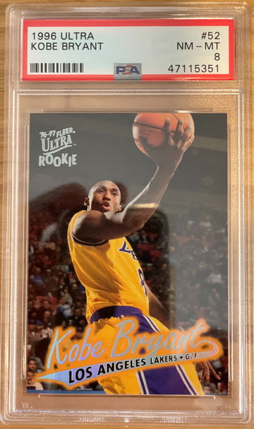 Kobe Bryant GOAT Rookie RC 1996 Ultra #52 PSA 8 NM-MT