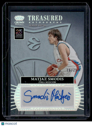 2024-25 Panini Crown Royale Treasured Autographs Matjaz Smodis #TA-JAZ /25 Autograph Panini Authentic