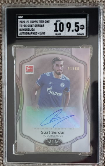 2020-21 Topps Tier One Suat Serdar Bundesliga Autographed #TO-SS 41/80 SGC 10 9.5