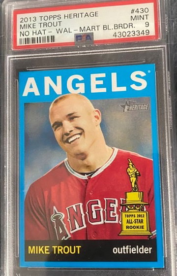 2013 Topps Heritage Mike Trout Blue Paper Wal Mart PSA 9 Mint