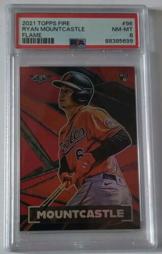 2021 Topps Fire Ryan Mountcastle #96 Flame PSA 8
