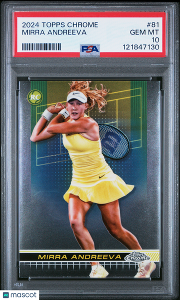 2024 Topps Chrome Tennis Mirra Andreeva #81 PSA 10