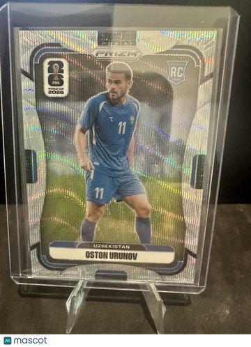 2026 Panini Prizm FIFA World Cup 2026 Oston Urunov #447 Wave RC