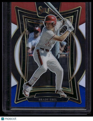 2025 Panini Select Brady Ebel #22 Red and Blue Prizms SN