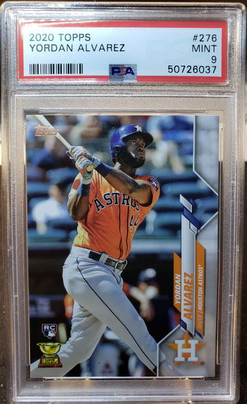 Yordan Alvarez 2020 Topps Series 1 Rookie RC Mint PSA 9 Houston Astros 