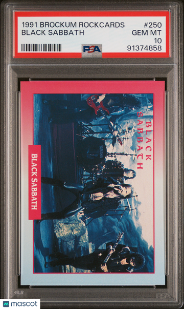 1991 Brockum Rockcards Black Sabbath #250 PSA 10