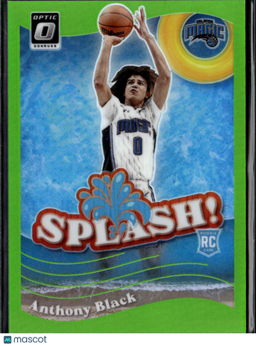 Anthony Black 2024 Panini Donruss Optic Basketball Splash! RC Lime Green Prizm /149 Orlando Magic