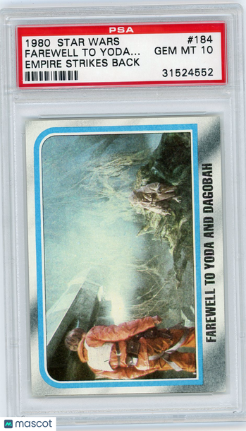 1980 Star Wars Empire Strikes Back Farewell To Yoda.. . #184 PSA 10