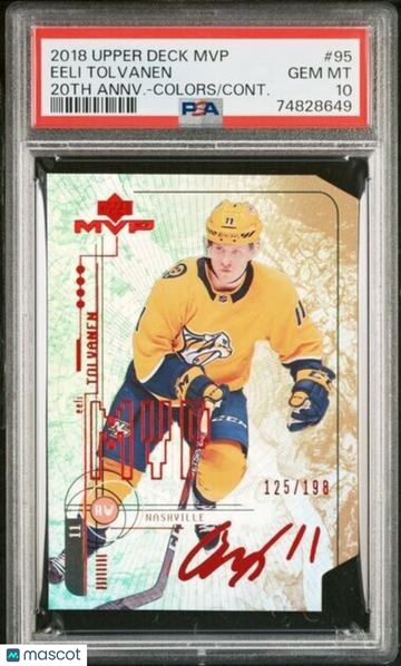 2018-19 Upper Deck MVP Eeli Tolvanen #95 Rookie PSA 10