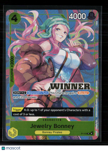 2024 One Piece Card Game Promo Jewelry Bonney Holo Winner Promo