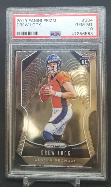 Drew Lock 2019 prizm psa 10