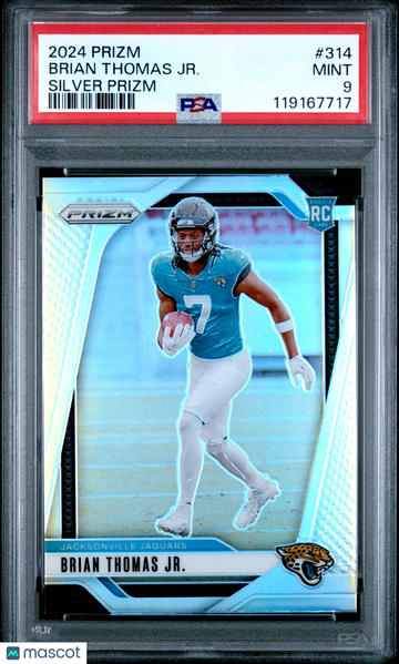2024 Panini Prizm Brian Thomas JR. #314 Silver PSA 9