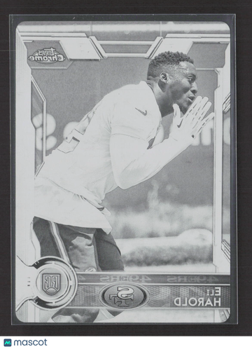 2015 Topps Chrome Eli Harold #158 Black Printing Plate