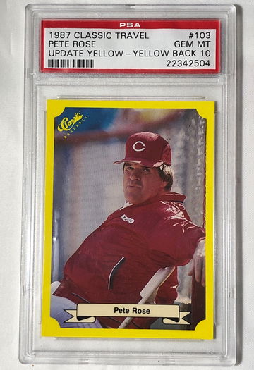 1987 CLASSIC TRVL #103 PETE ROSE GEM MT 10 