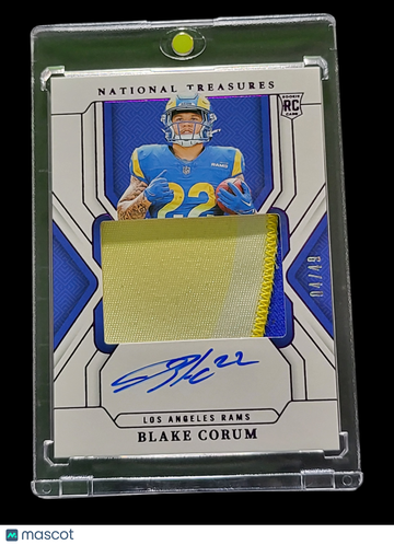 2025 Panini National Treasures Blake Corum #167 /49 Patch RC Memorabilia