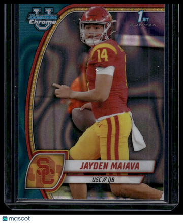2024 Bowman University Chrome Jayden Maiava #195 Teal Lava Refractor