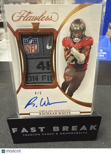 2022 Panini Flawless Rachaad White Jumbo Patch / Parallel/Variety Rookie Memorabilia Insert