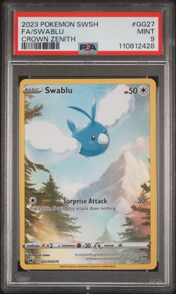 2023 Pokemon Sword and Shield Crown Zenith Galarian Gallery Swablu #GG27 PSA 9