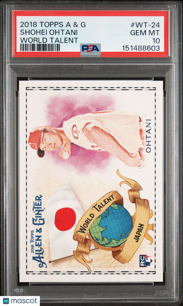 2018 Topps Allen & Ginter World Talent Shohei Ohtani #WT-24 Rookie PSA 10